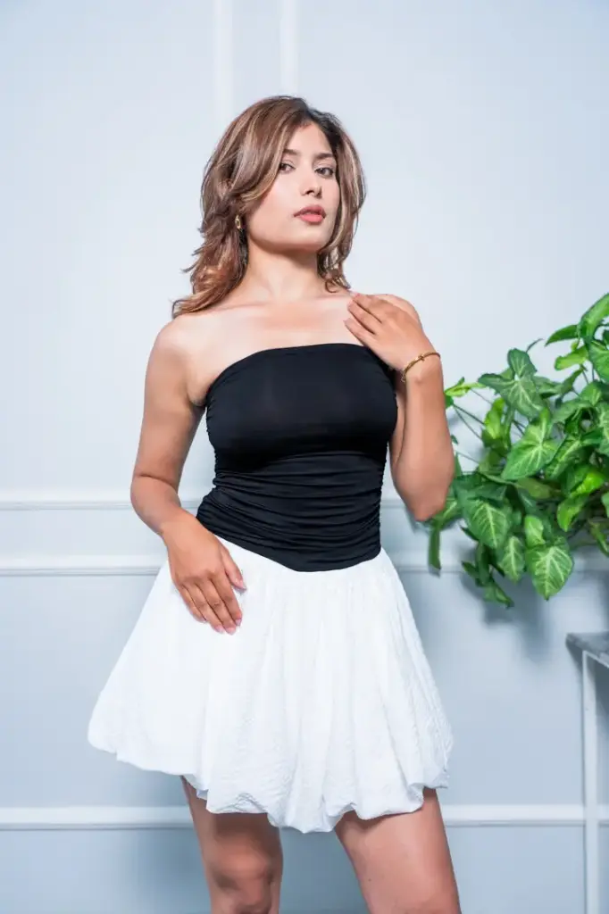 HB SS25-144 BALLOON TUBE DRESS