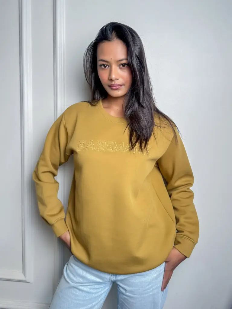 HB SS25-377 SOLID EMBROIDERY SWEATSHIRT