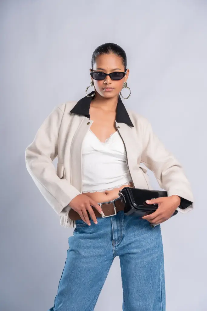 HB AW25-82 CONTRAST CROP COAT