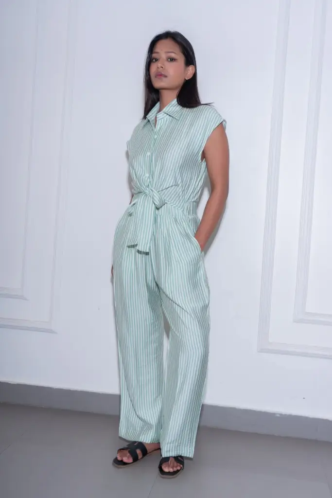 BMKS SS26-01 FRONT TIE JUMPSUIT