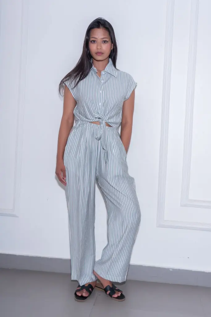 BMKS SS26-01 FRONT TIE JUMPSUIT